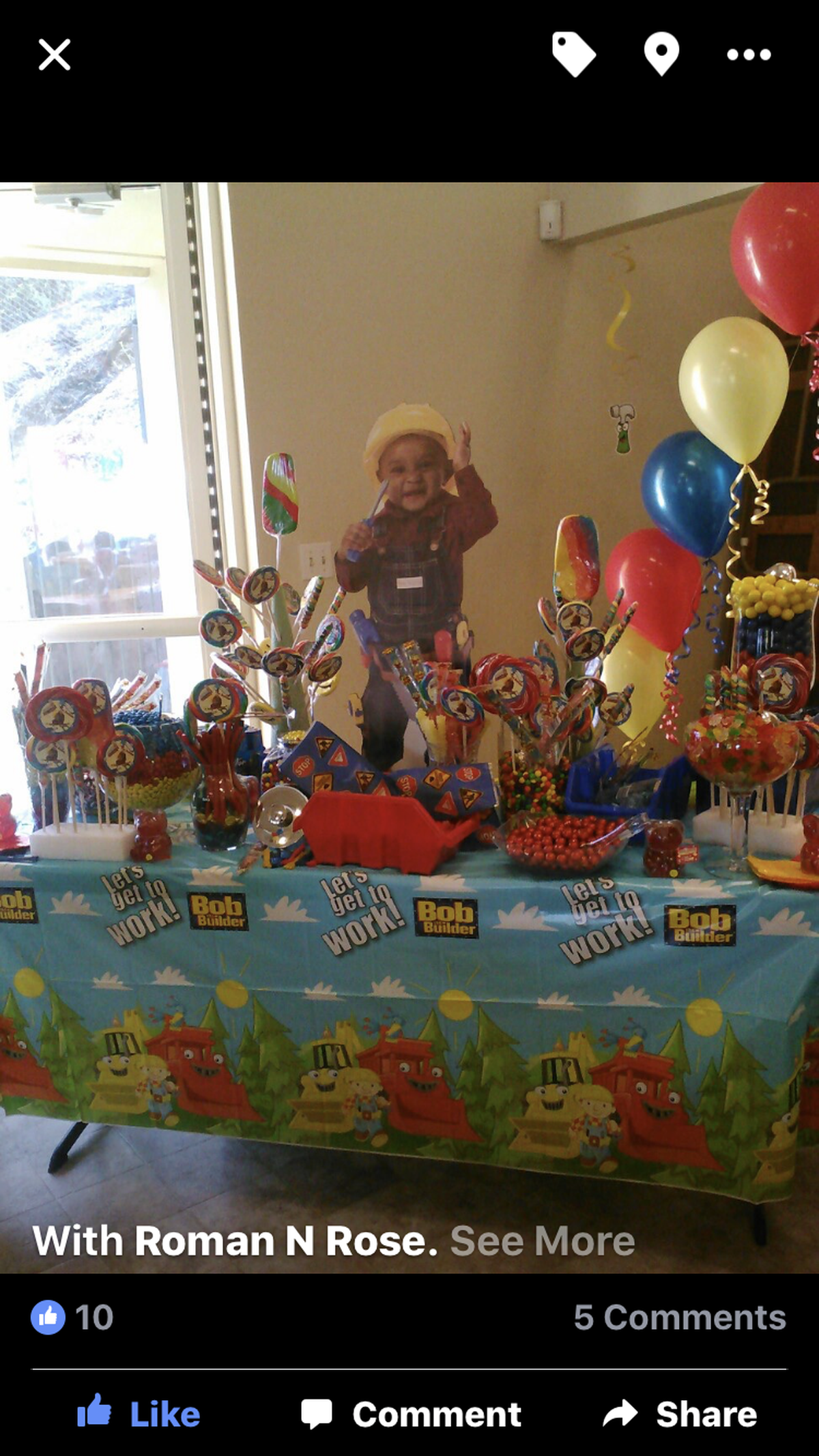 Romans 1st birthday party - Bob the builder