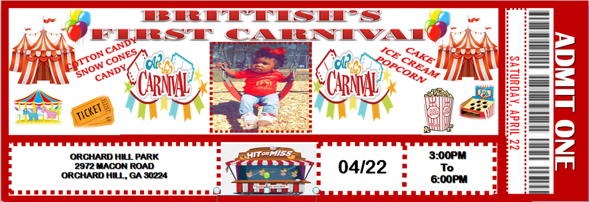 Brittish's 1st Birthday Carnival - Circus / Carnival