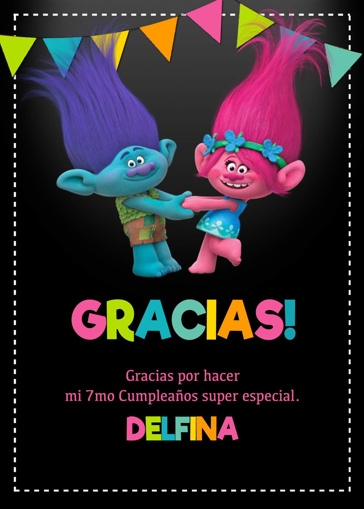 Cumple Delfina 7 Años - Trolls