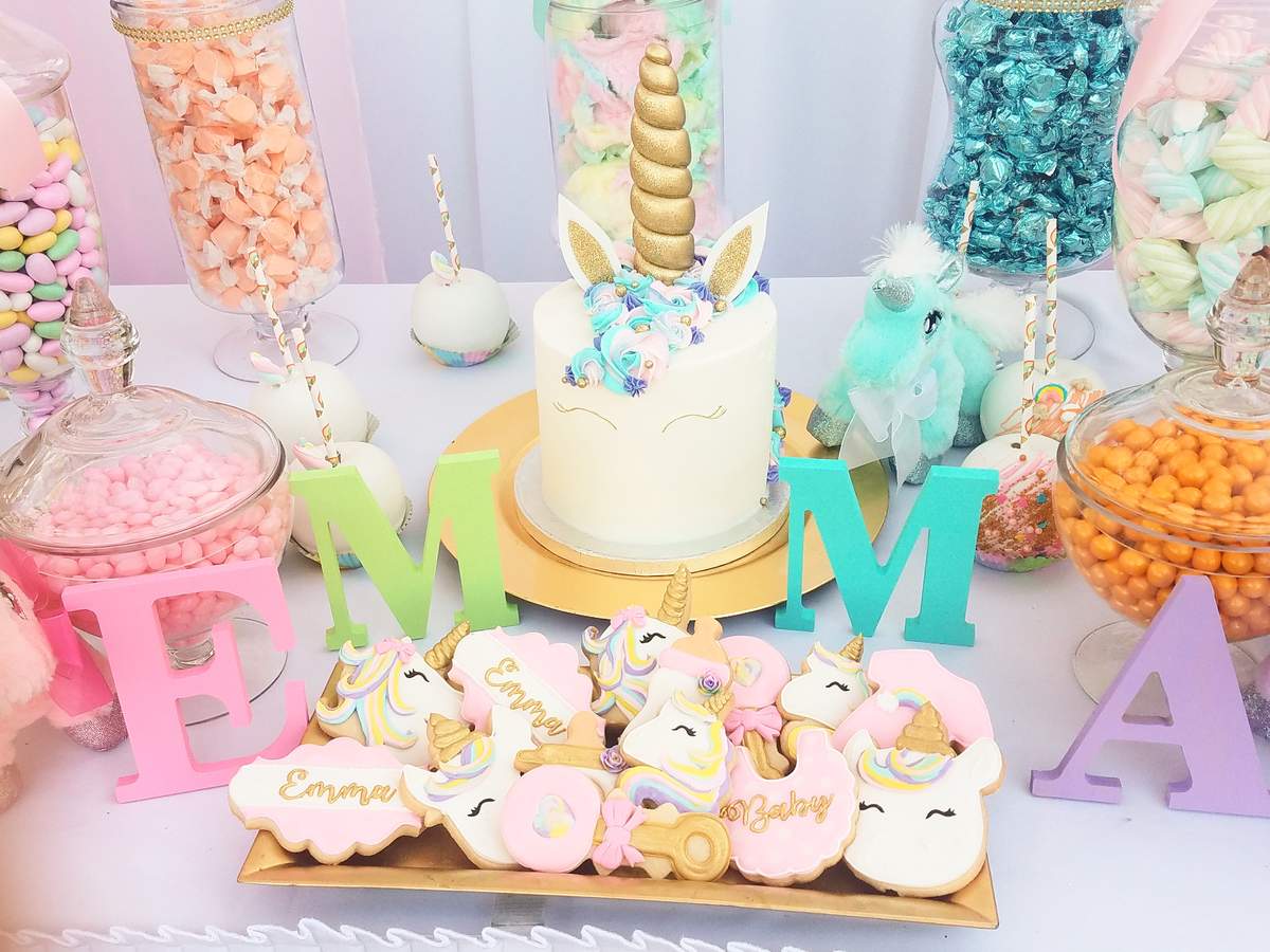 Unicorns Baby Shower Party Ideas Photo 1 of 13 Catch My Party
