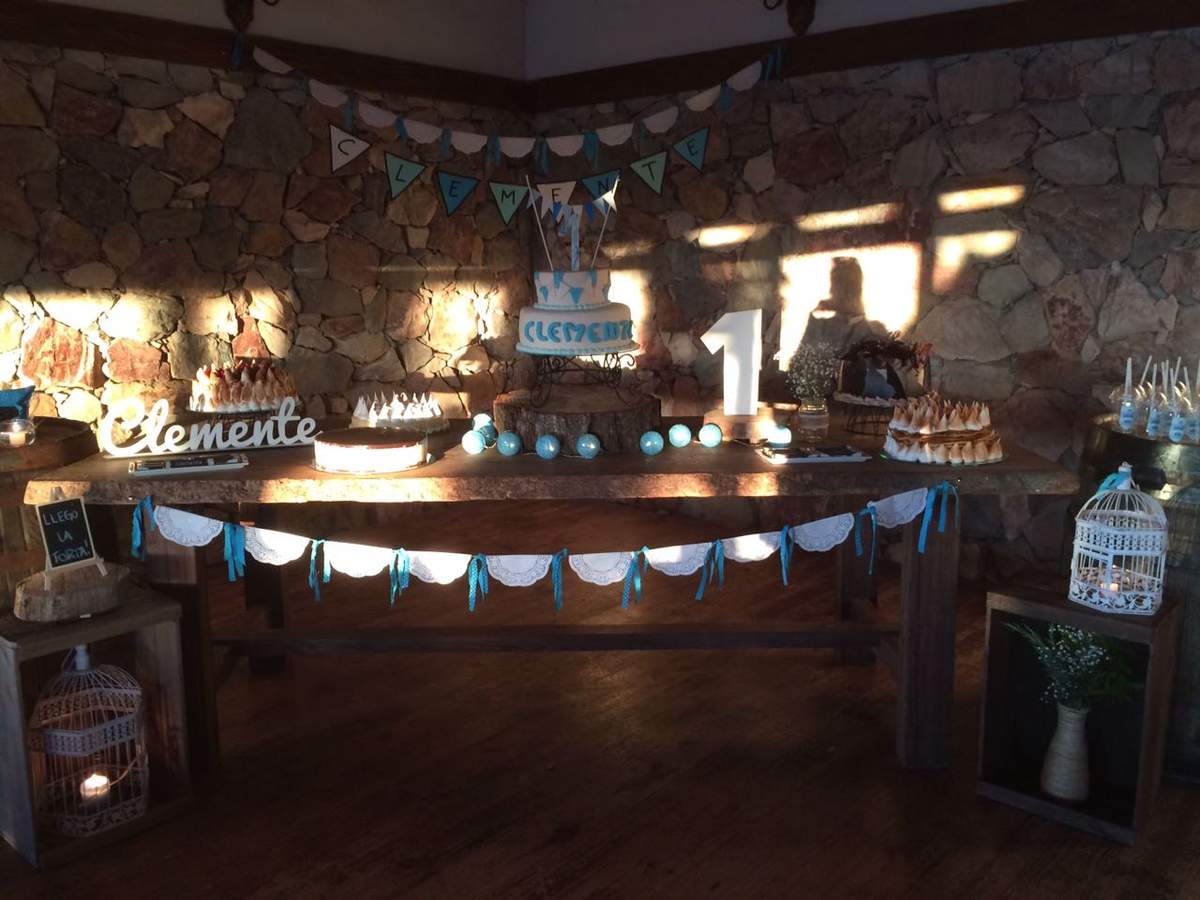 Rustic Boy Birthday  - Rustic Blue and turquoise