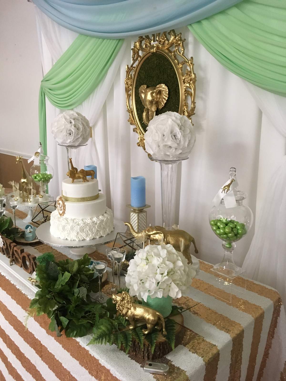 Elegant Safari Theme Baby Shower Party Ideas | Photo 2 of 20 | Catch My  Party, image size:1200x1600