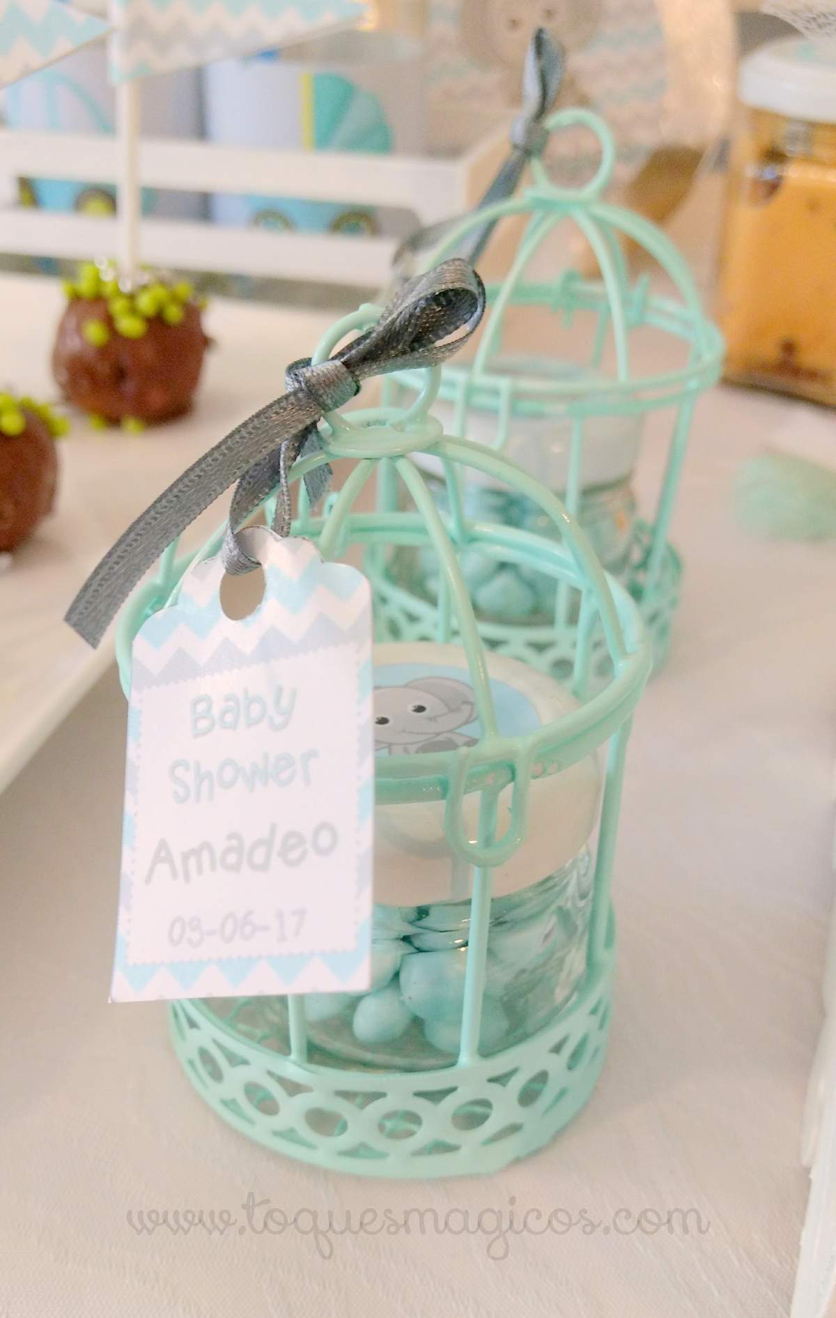 Baby Shower Amadeo - Elefante Aguamarina