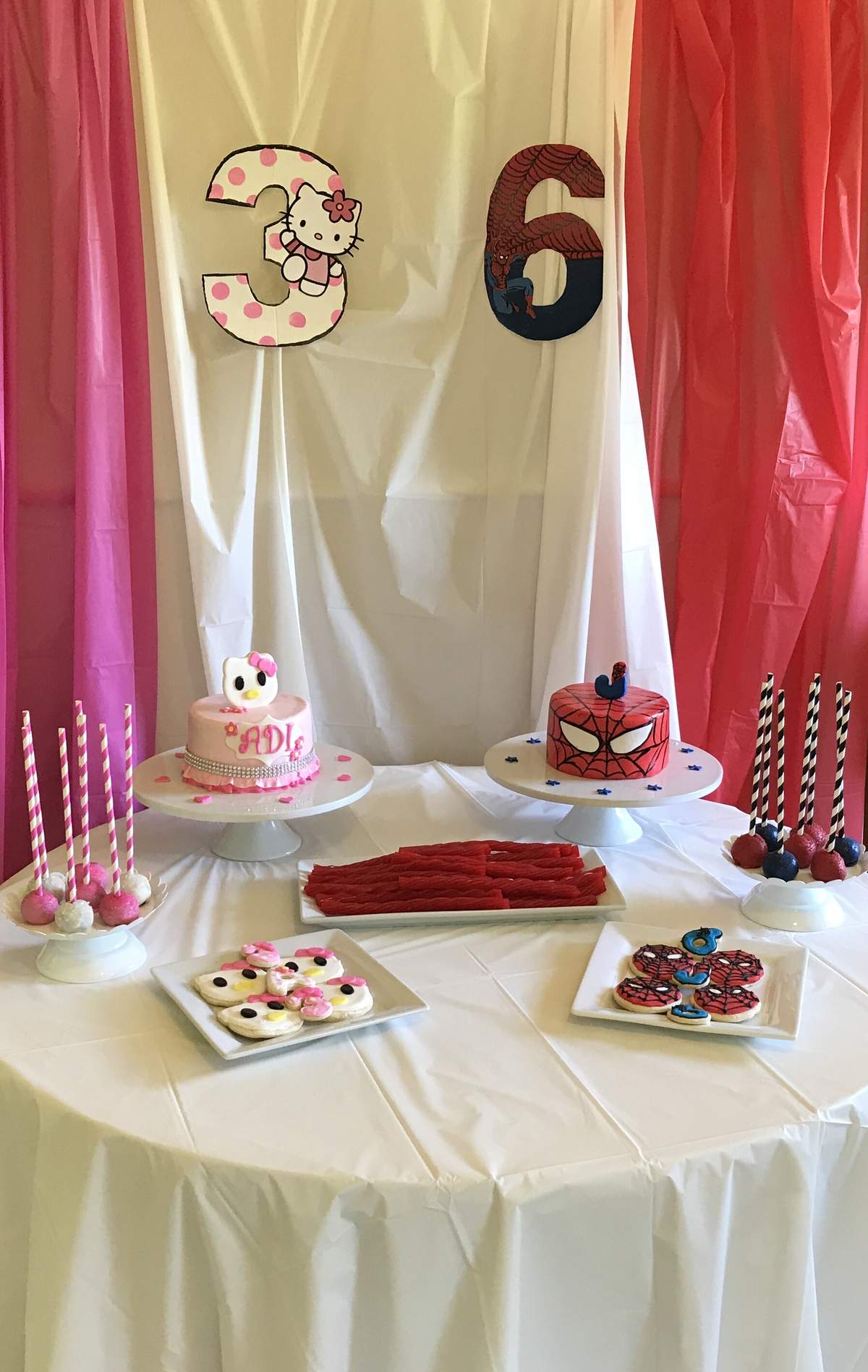 Jonathan and Adi's Dual Birthday Party - Spiderman & Hello Kitty