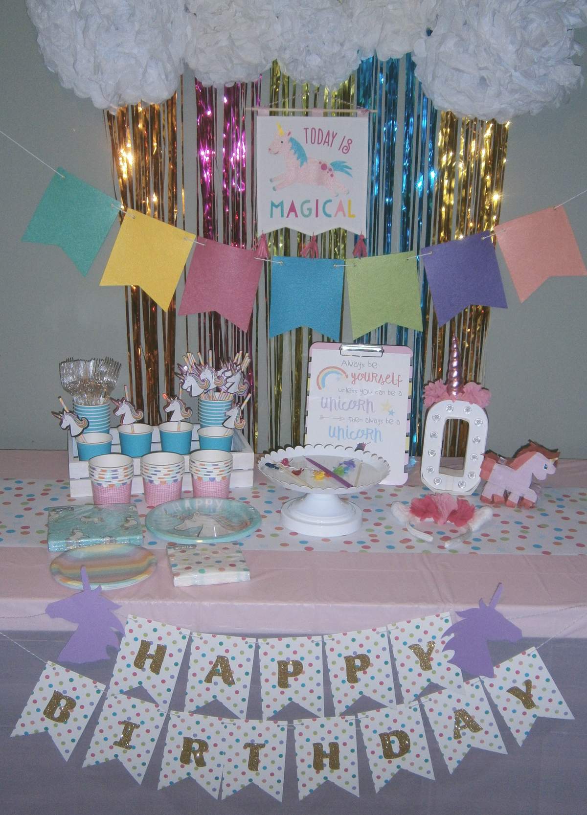 Rainbow Unicorn Birthday Party - Unicorn