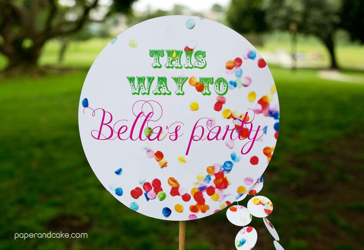 Bella's Confetti Birthday party - Confetti