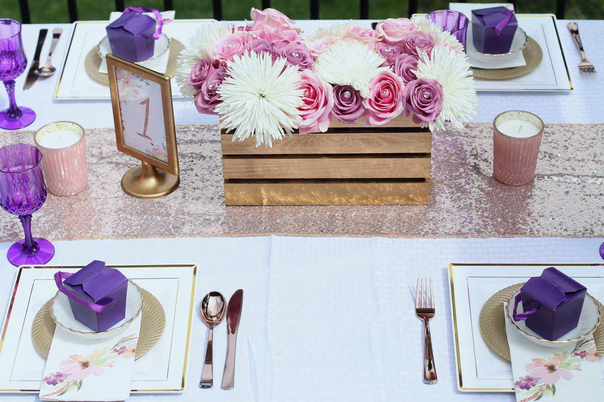 Romantic Garden Wedding - Purple, Pink and Gold Wedding