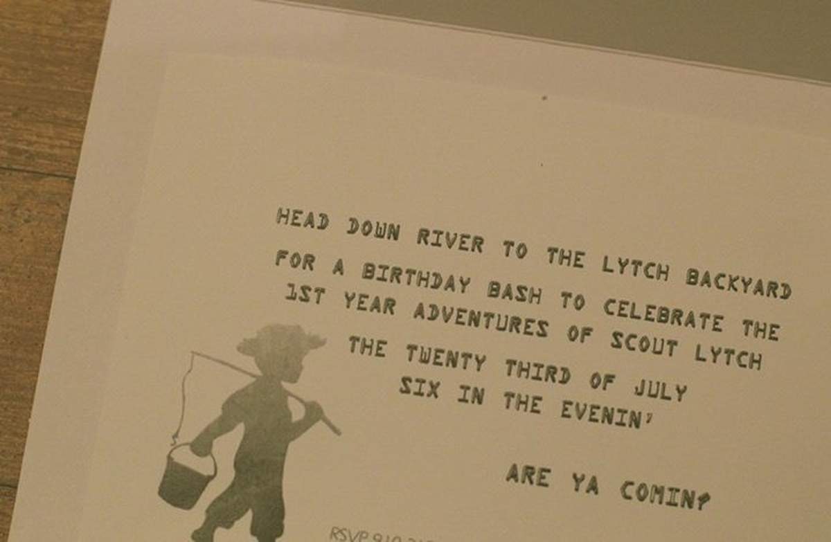 "Scout's Huck Finn Fishing Party" - Huck Finn