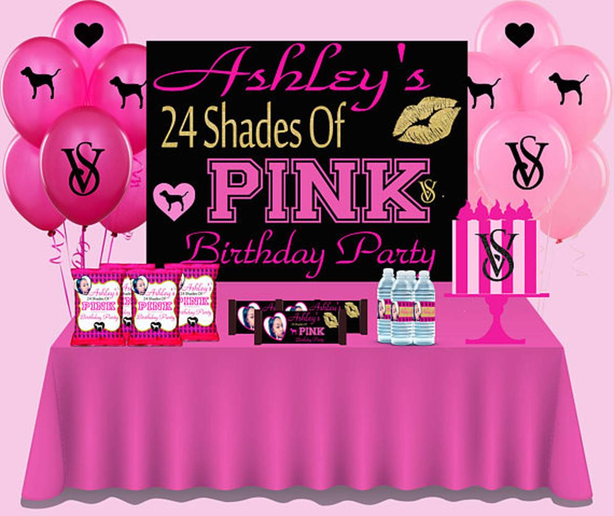 VS Pink Party Theme Mockup - Pink