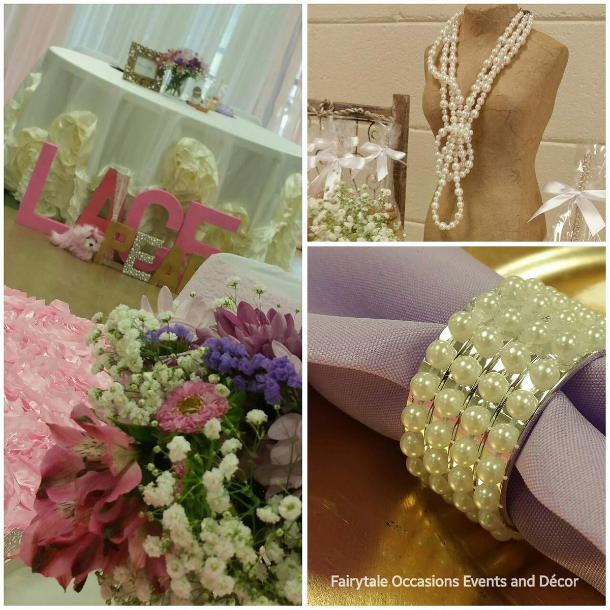 Lace & Pearl, Pinks & Curls - Lace & Pearls