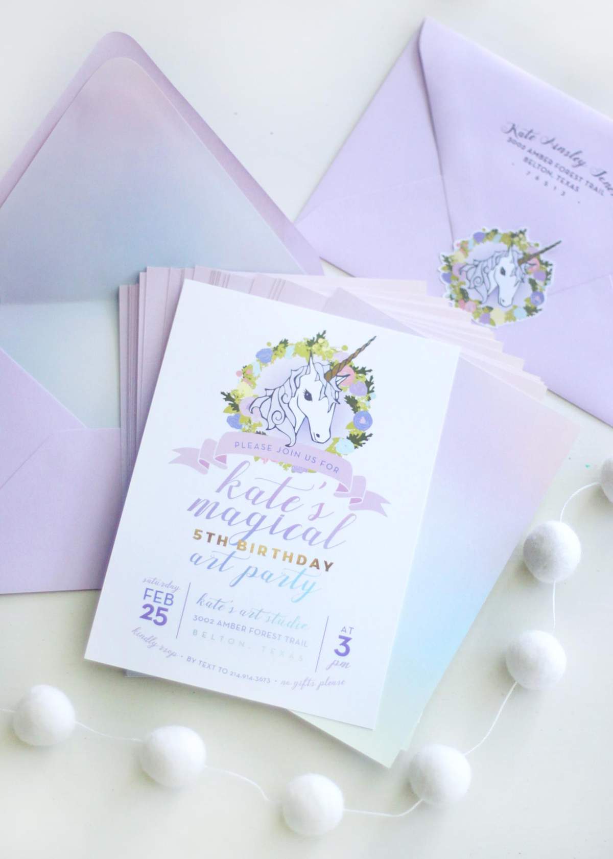 Unicorns / Birthday "Magical Unicorn Art Party" Catch My Party