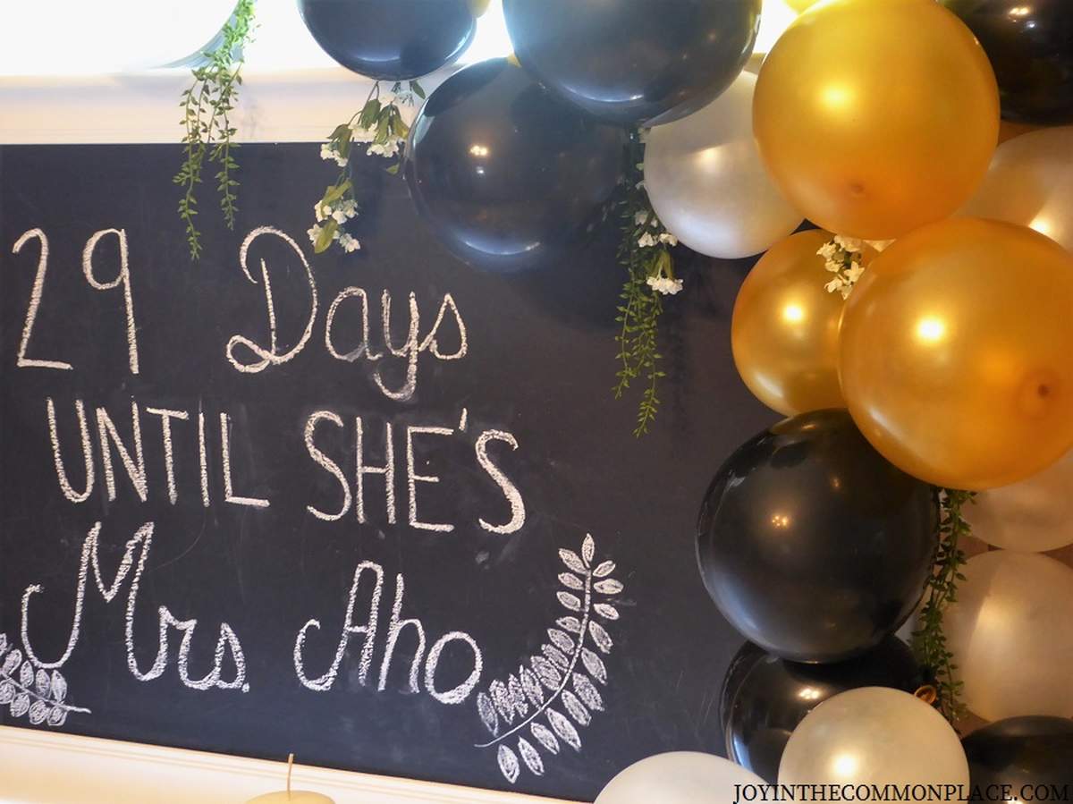 Floral Black & Gold Bridal Shower - Floral