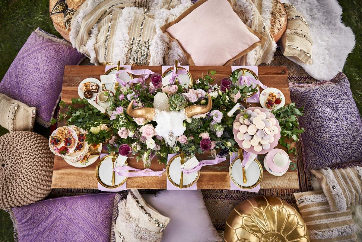 Boho Luxe & Lavender Styled Shoot  - Bohemian 