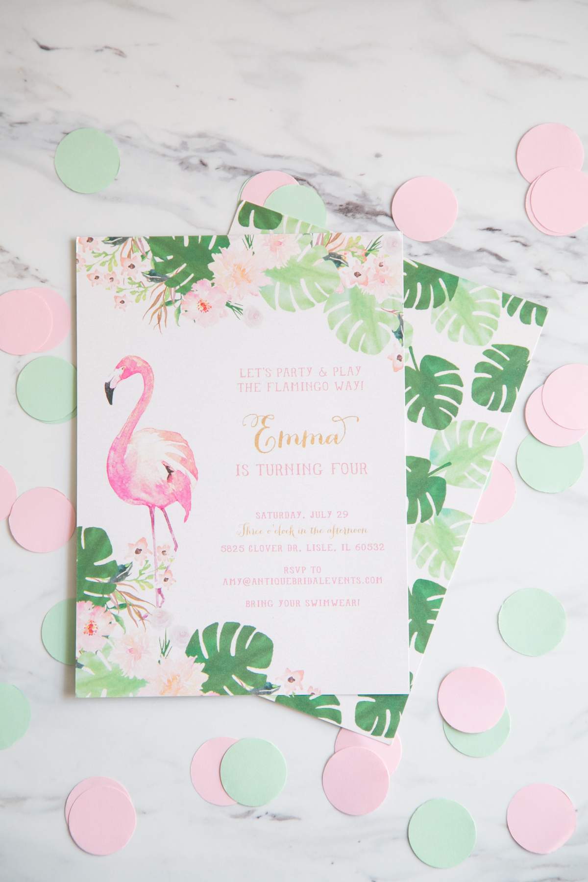 Emma's 4 Birthday Party - Flamingos