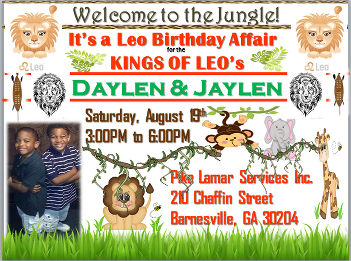 King of the Leo's Daylen & Jaylen 7th Birthday Party - King of the Leo's