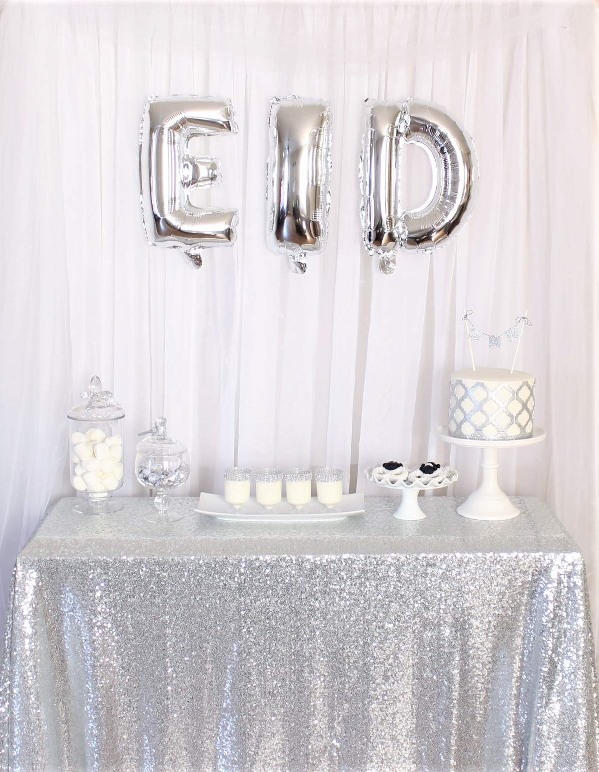 Happy EID - white and silver