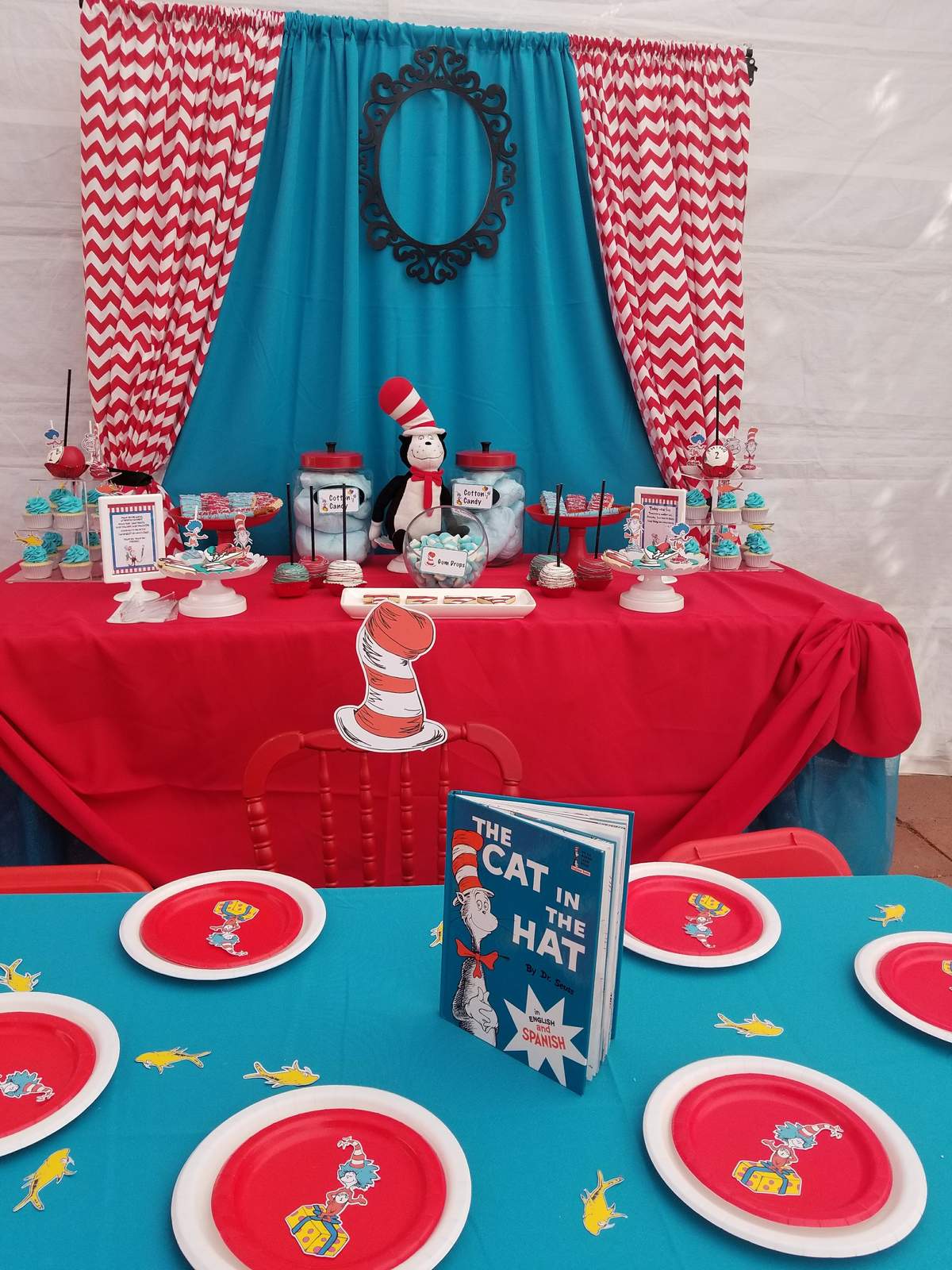Izzy 1st Birthday Celebration - Cat in the hat 