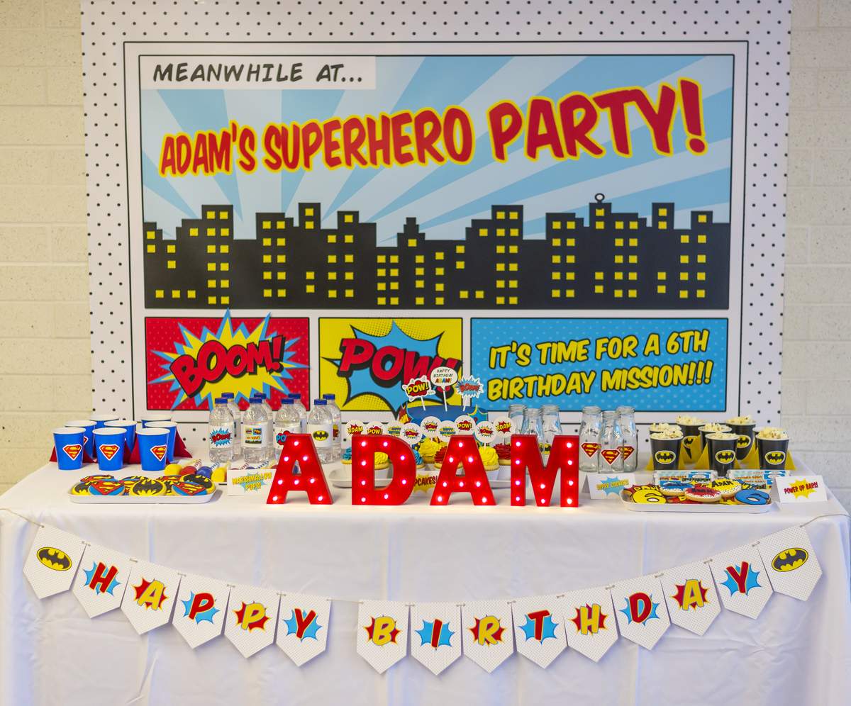 Adam's Superhero Party! - Superheroes