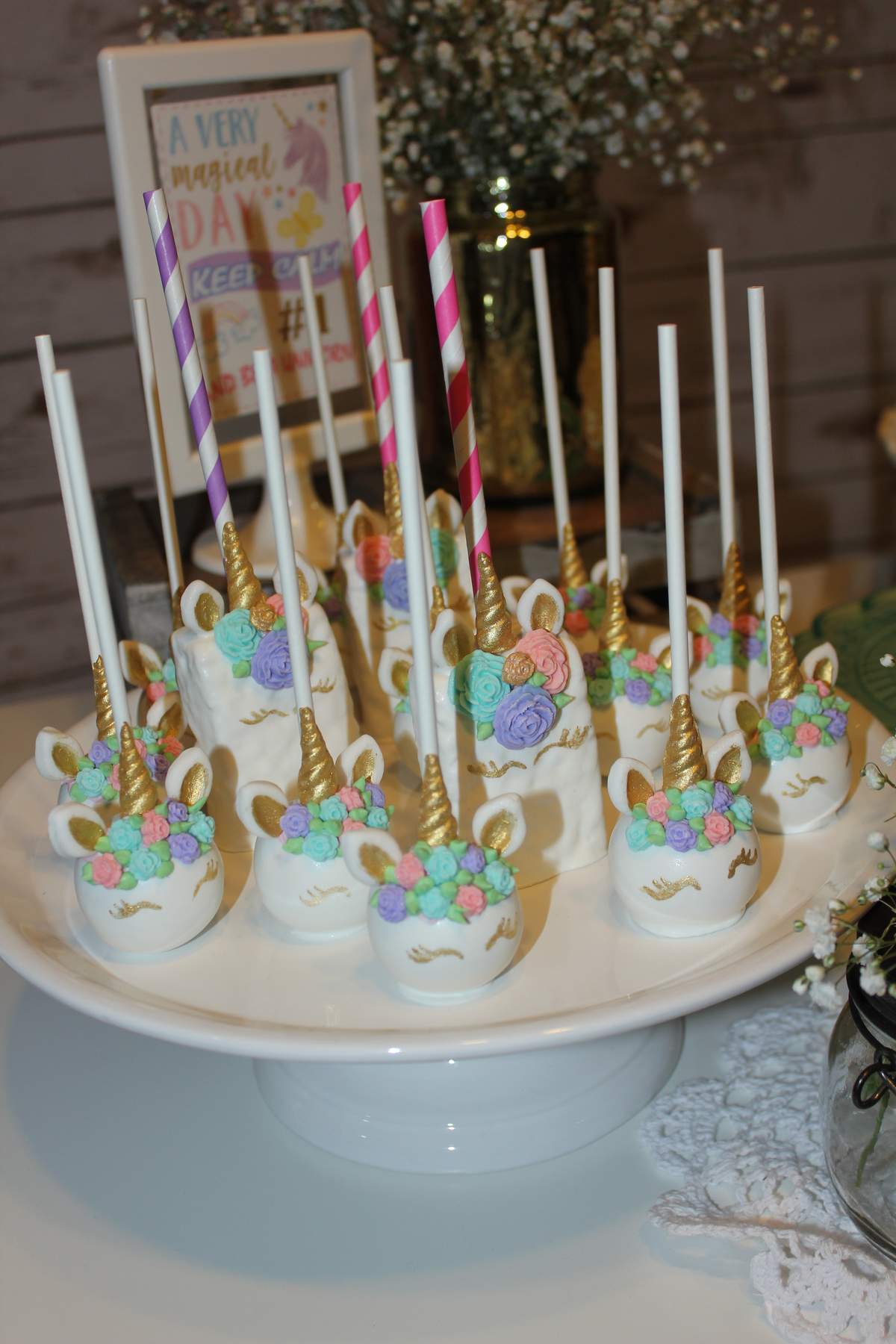 Vintage Unicorn 1st birthday party - unicorn 