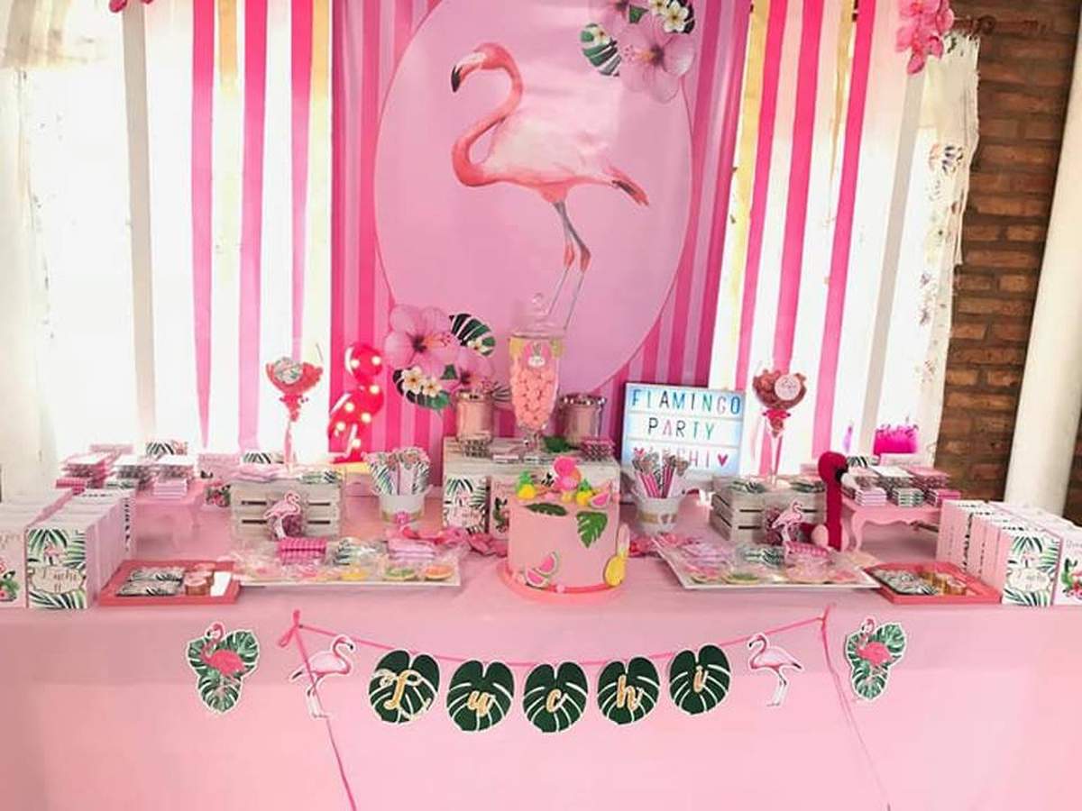 Flamingo glam birthday party - Flamingos