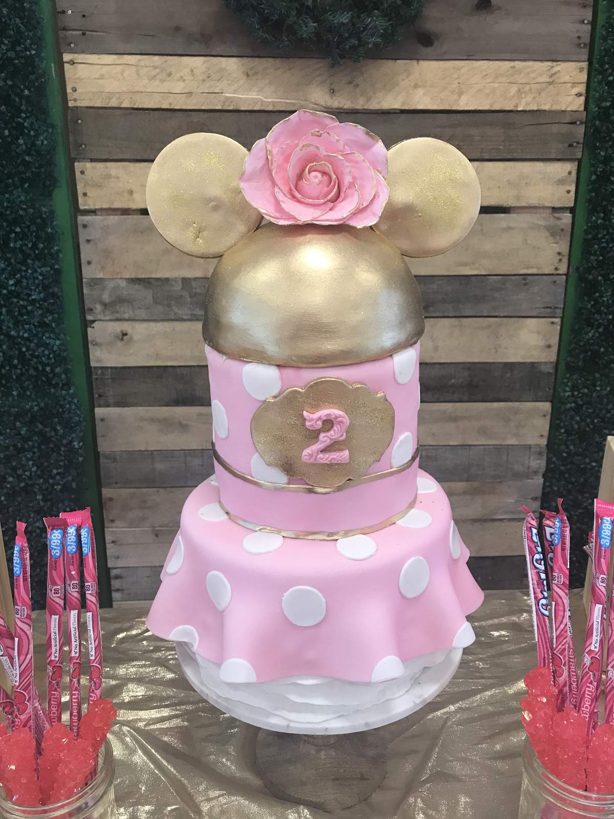 Minnie Mouse Pink and Gold Second Birthday - Minnie Mouse