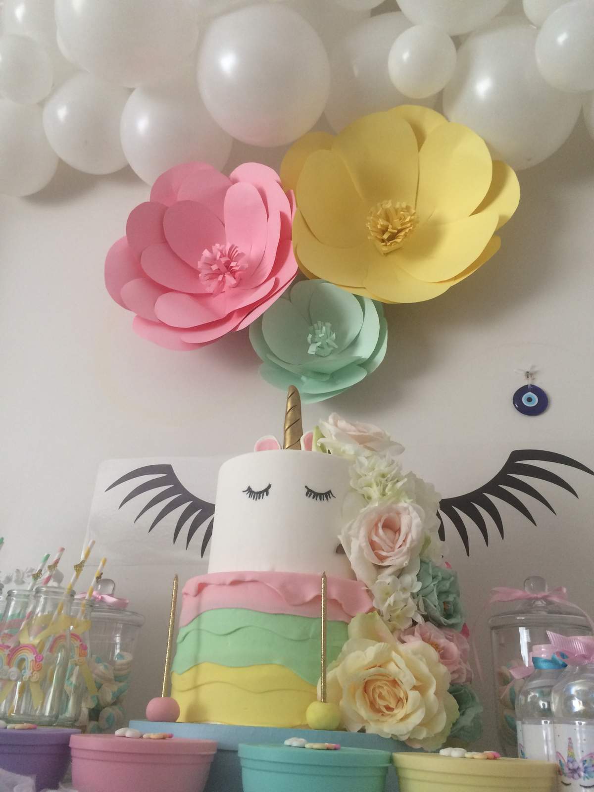 Selin's pastel unicorns and rainbow party - unicorns and rainbows