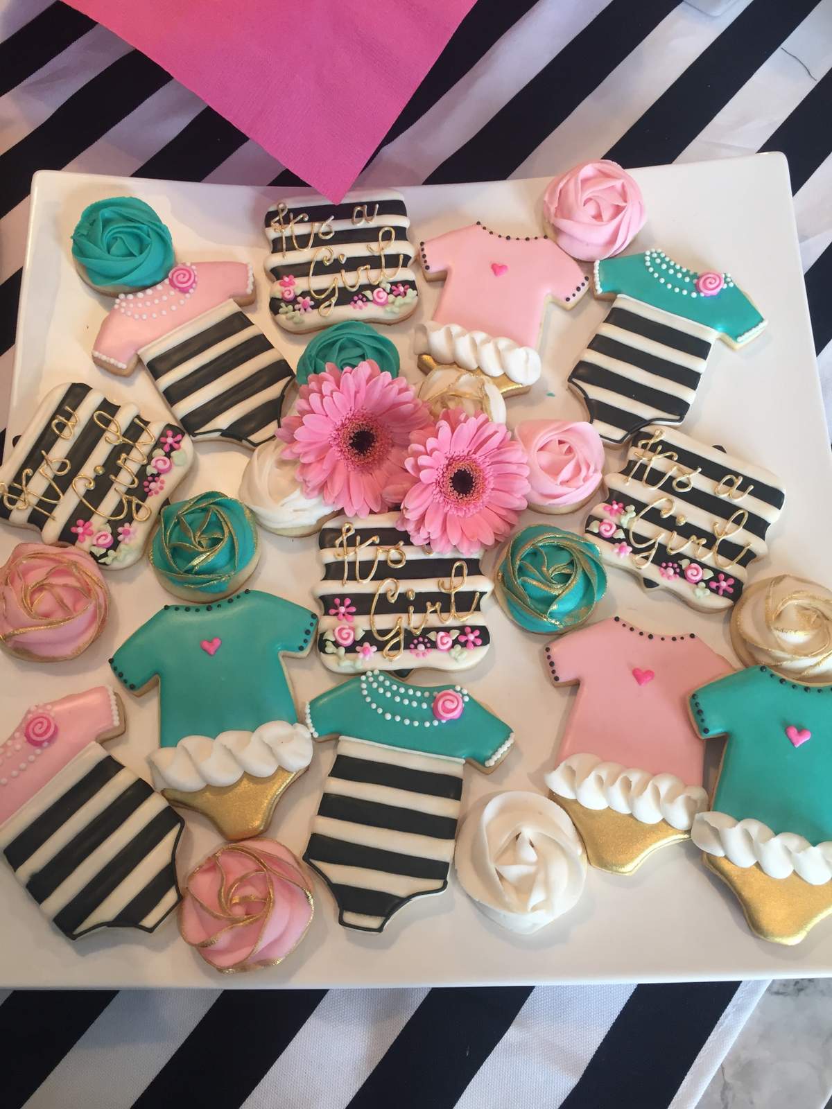 Shannon’s baby shower - Stripes and florals