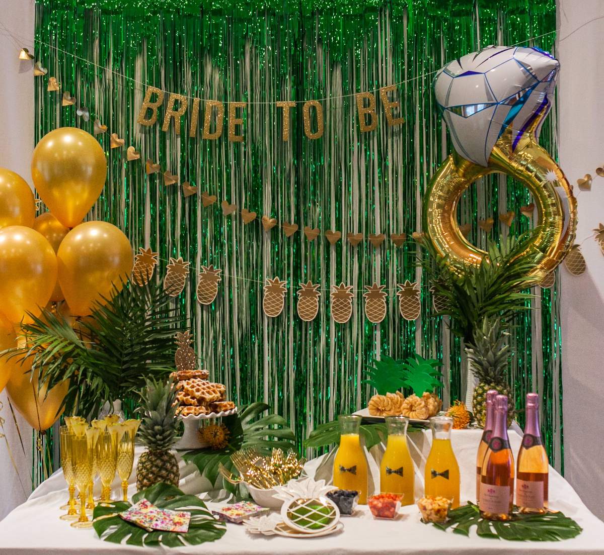 Bubbles and Brunch Bridal Shower - Tropical Bridal Party