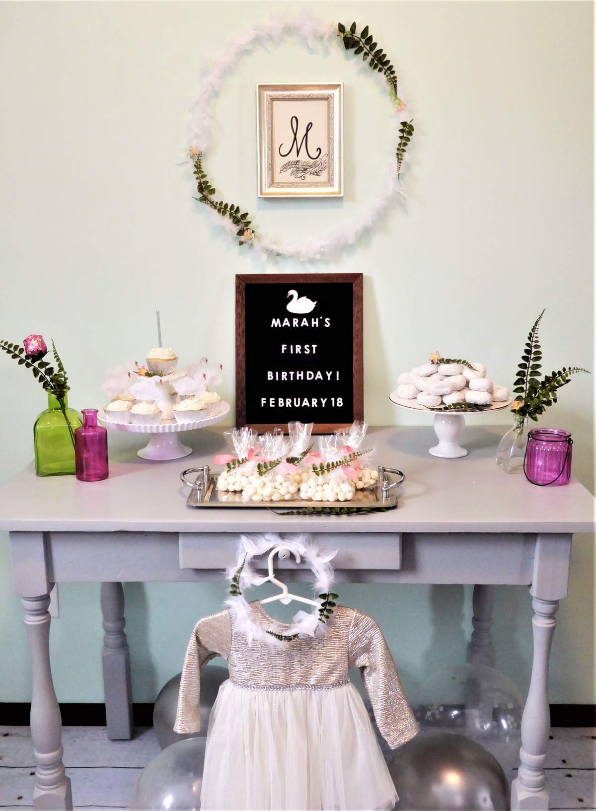 Spring Swan First Birthday Party - Spring Swan