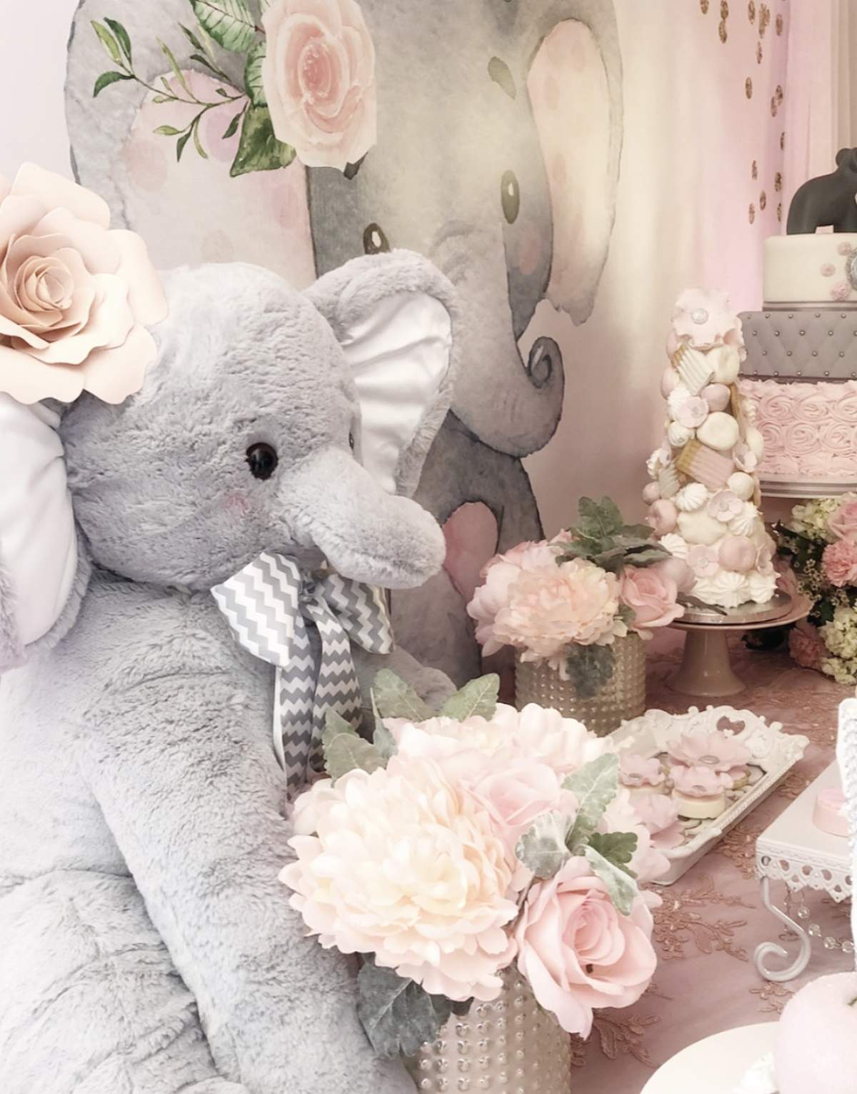Baby Elephant Baby Shower Party Ideas | Photo 2 of 16 | Catch My Party, image size:1200x1532