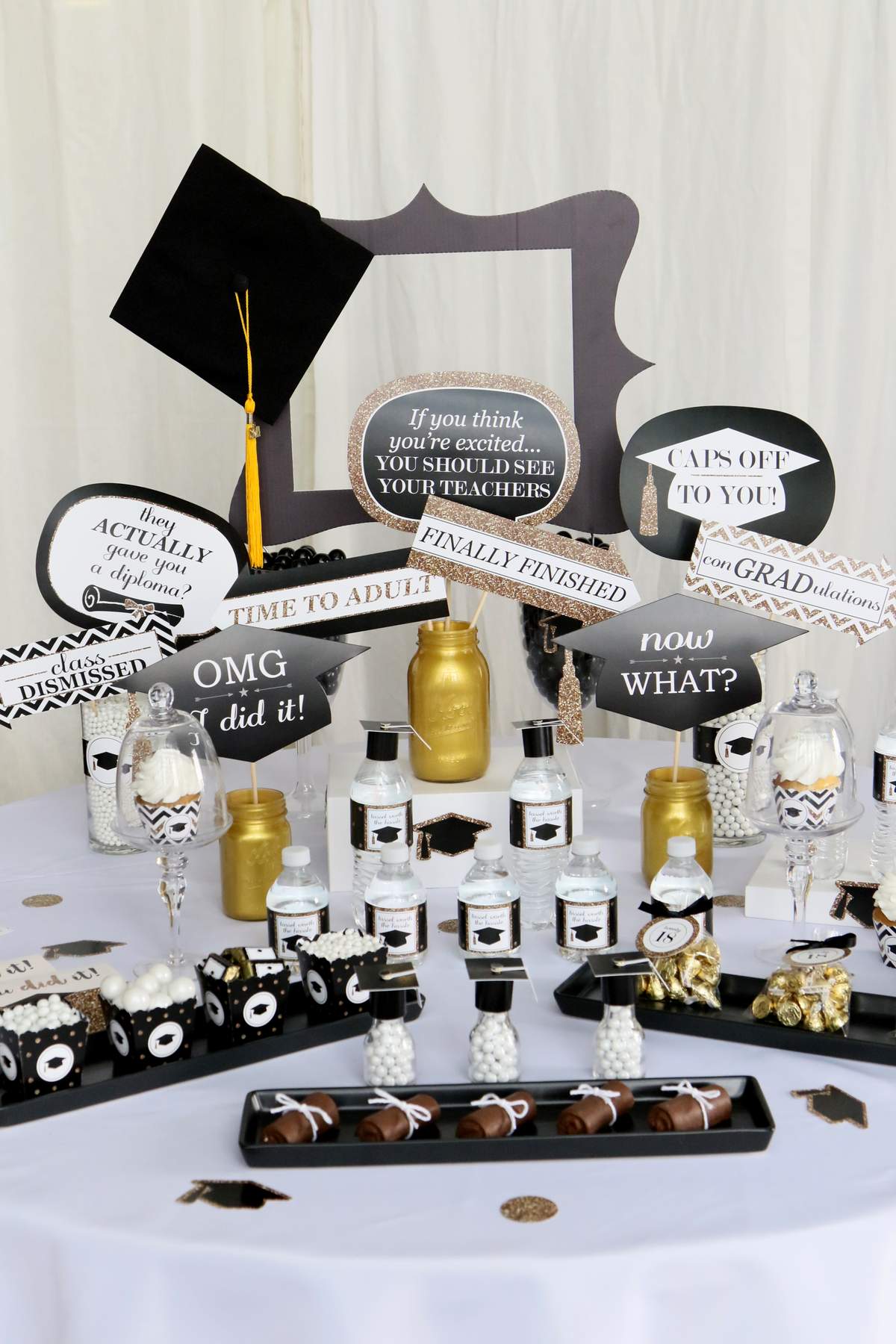 Tassel Worth the Hassle Grad Party - Black