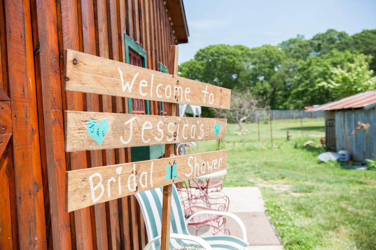 Chic Rustic Bridal Shower Farmhouse, Butterflies, White Washed Wood