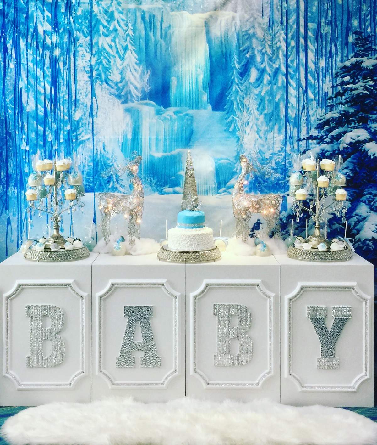 Winter Wonderland Baby Shower Baby Shower Party Ideas Photo 1 of 9