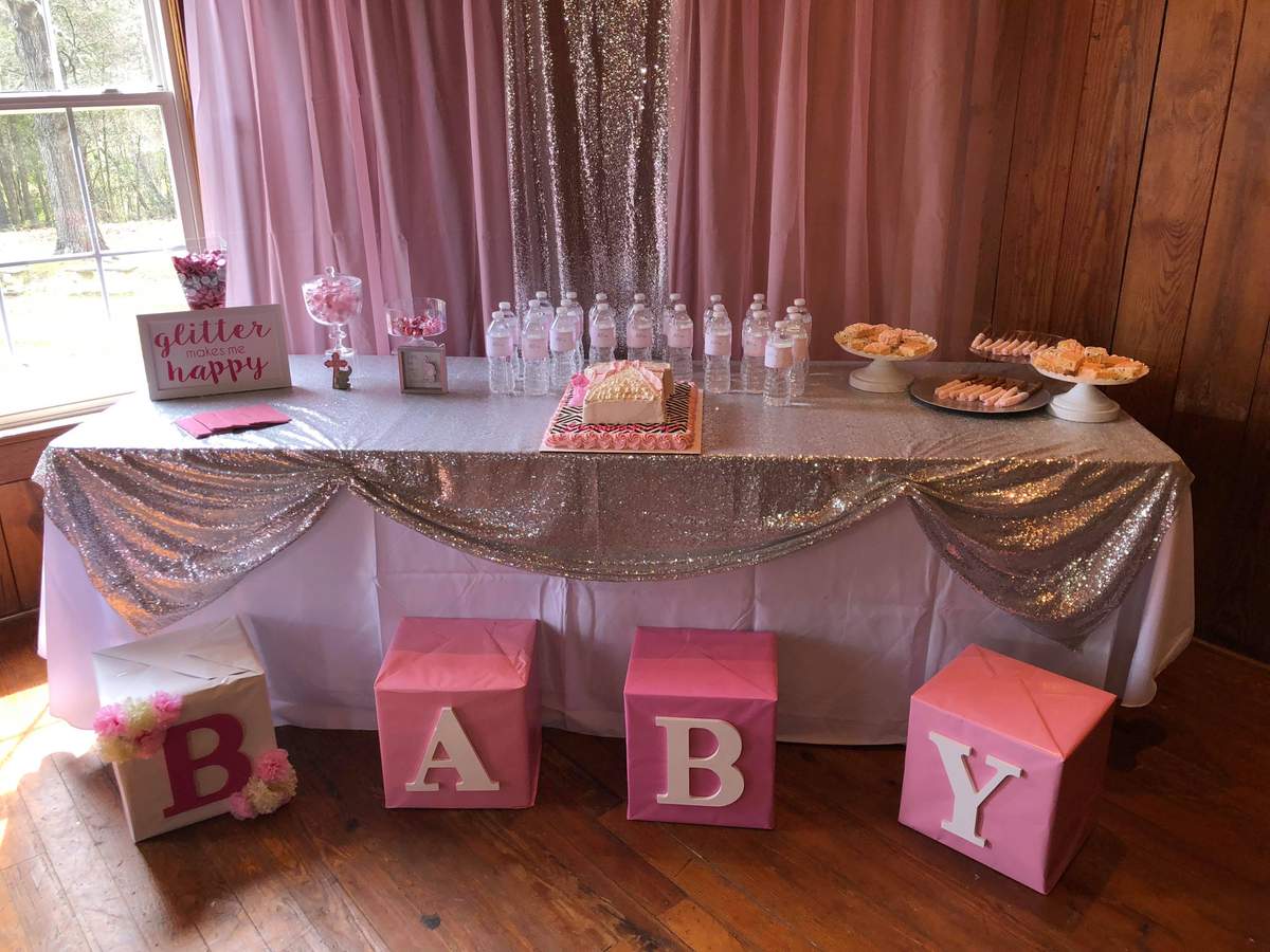 Pink and Sliver Baby Shower - Pink &Sliver