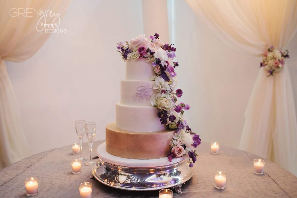 Hannah and Michael's Purple and Metallic Spring Wedding - Purple