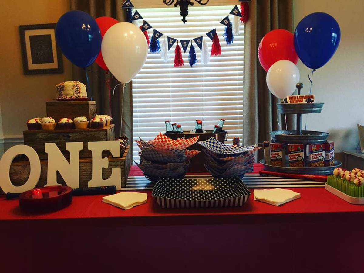 A Home "ONE" Baseball Party - Baseball