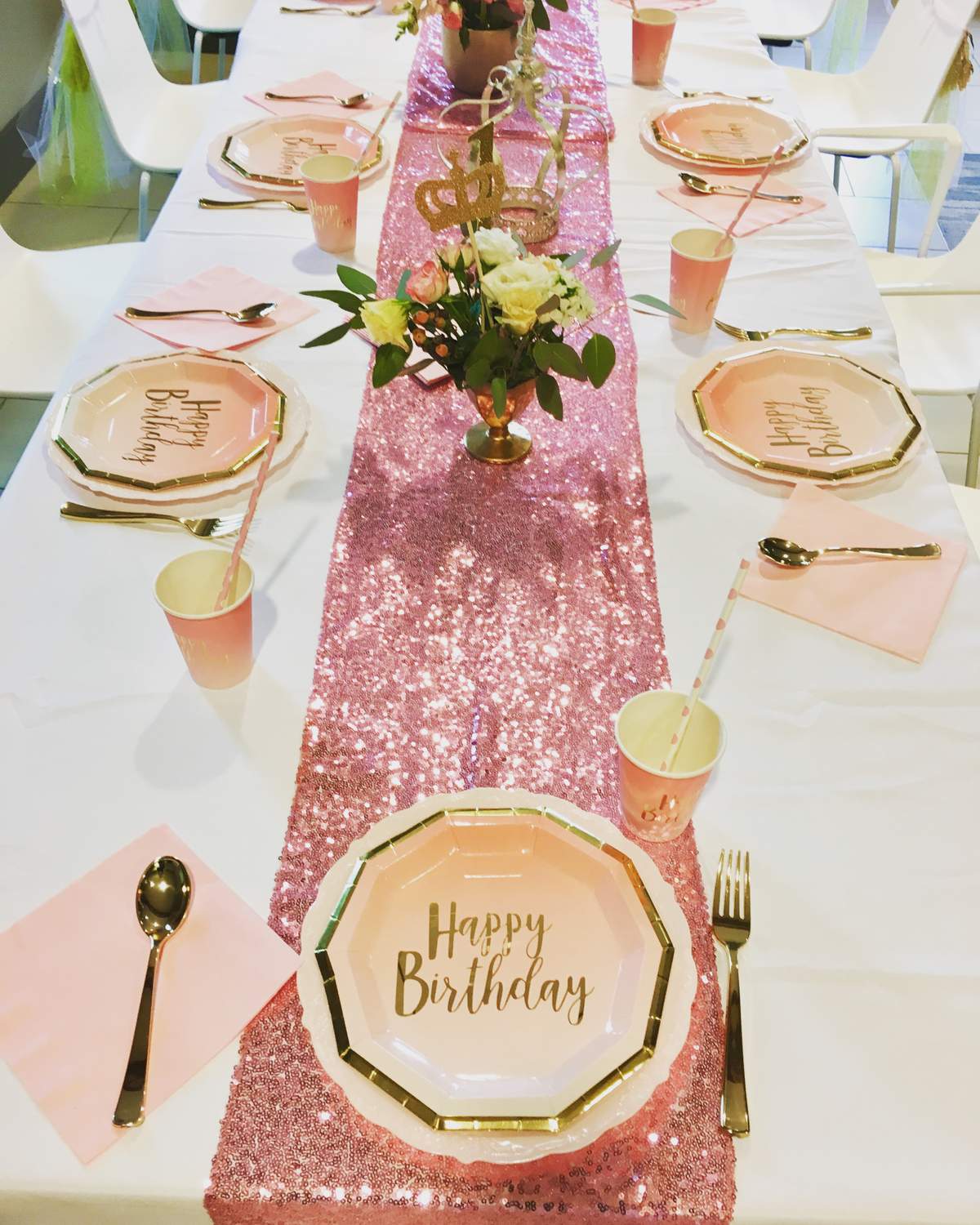 Gold and Pink first birthday - First birthday