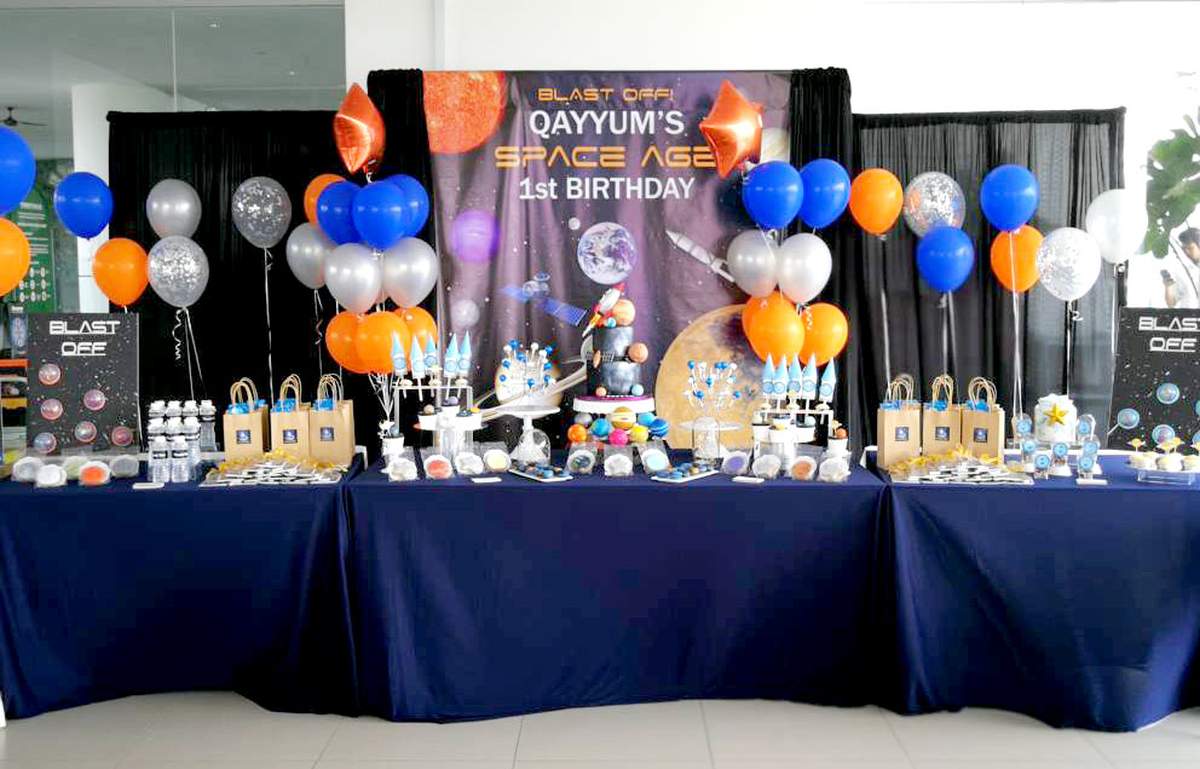 Space Theme Birthday Party Ideas Photo 1 of 16 Catch My Party