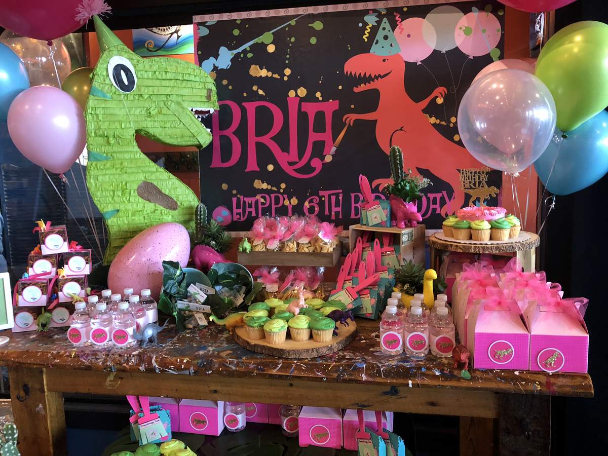 Bria’s Dinosaur Paint 6th Birthday Party - Dinosaurs