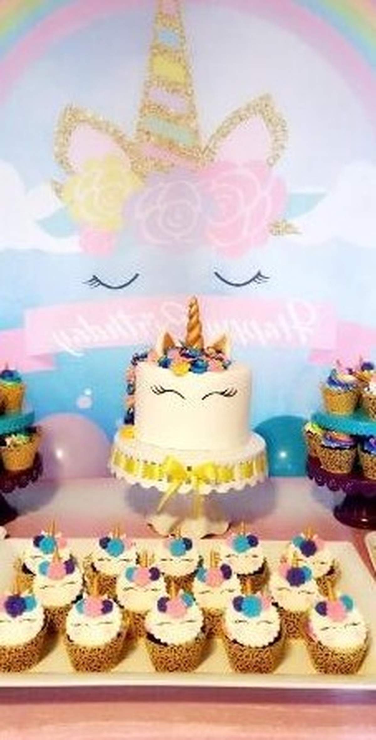 Unicorn Backdrop for Birthday Party - Unicorn Party