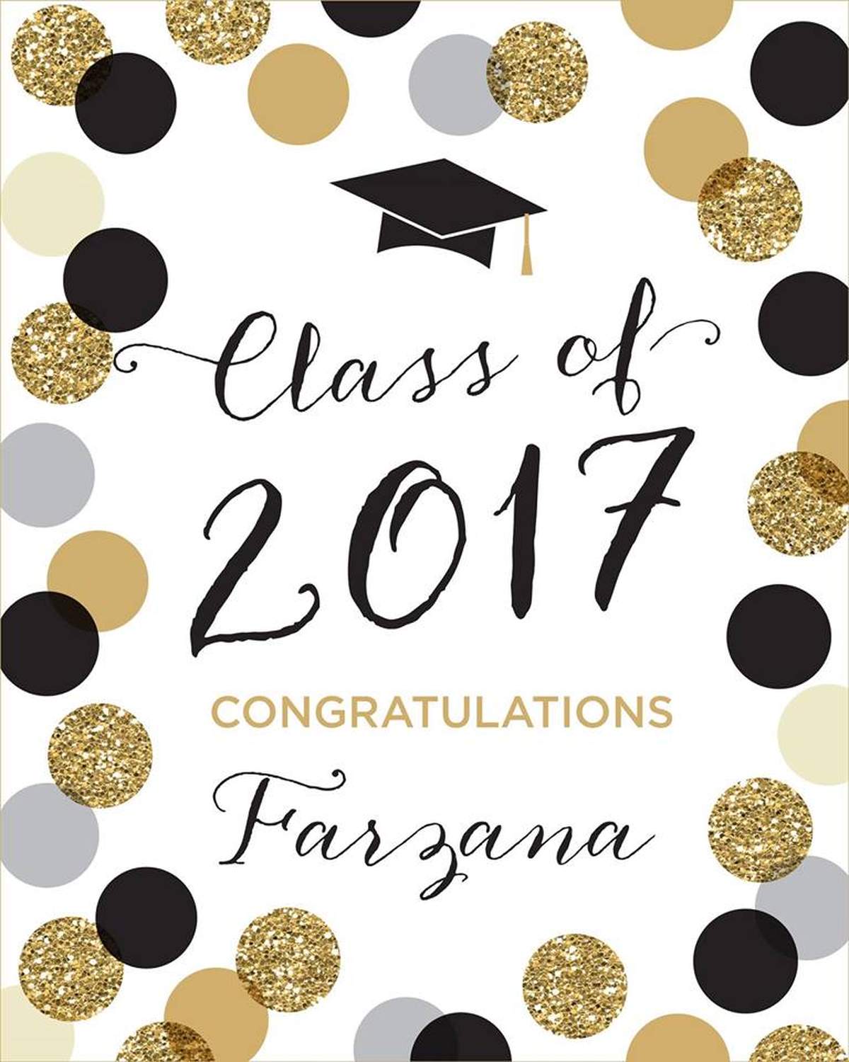 Graduation Dinner - Black, Silver, and Gold