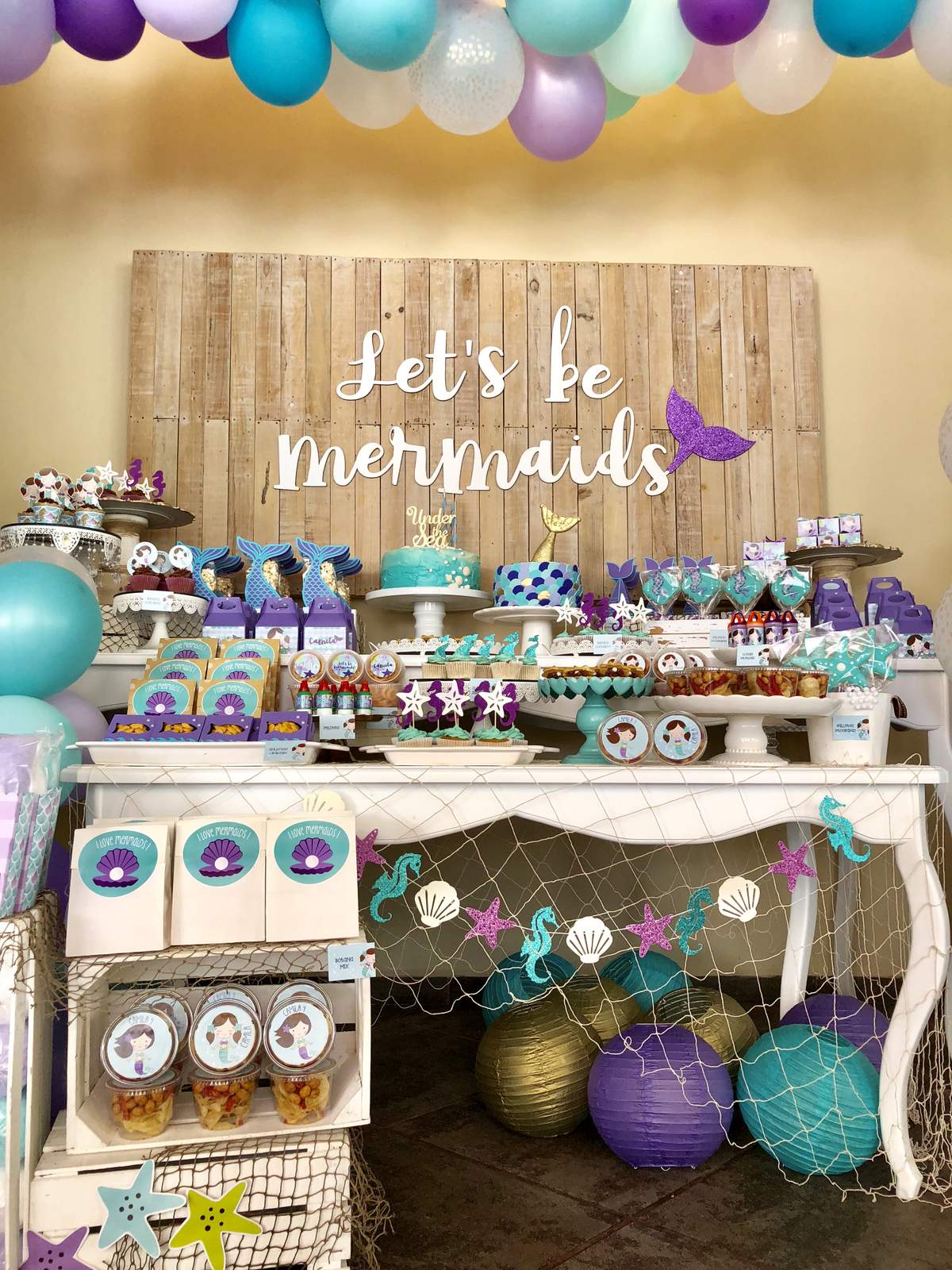 MERMAIDS Birthday Party Ideas Photo 7 of 32 Catch My Party