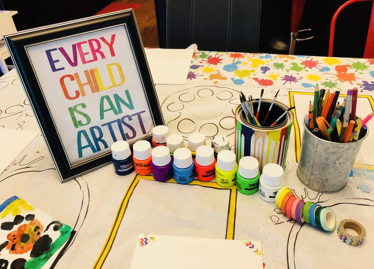 Art birthday party - Art and color Party