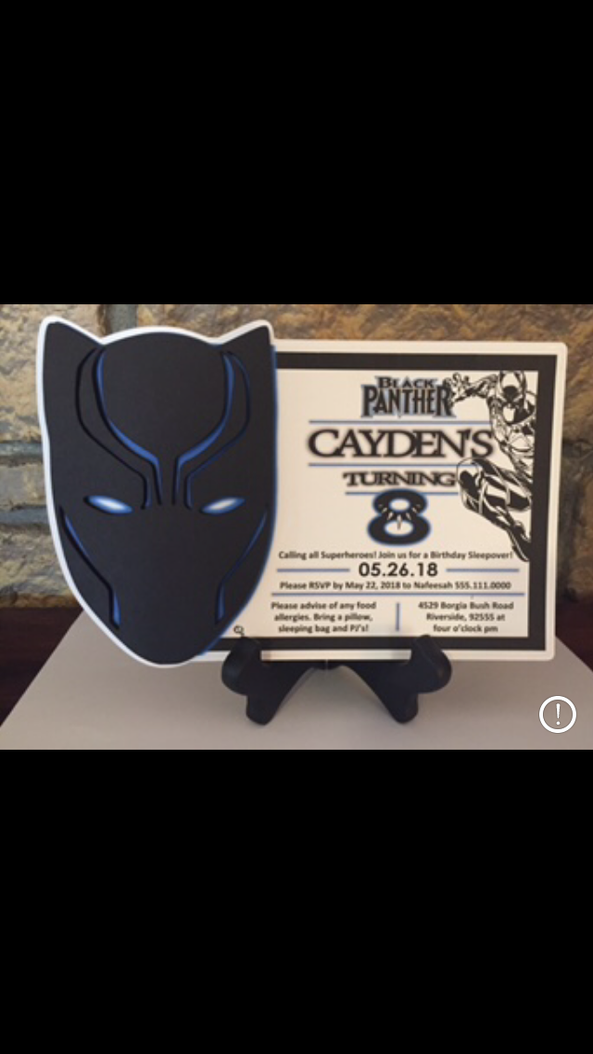 Cayden's 8th Birthday - Black Panther