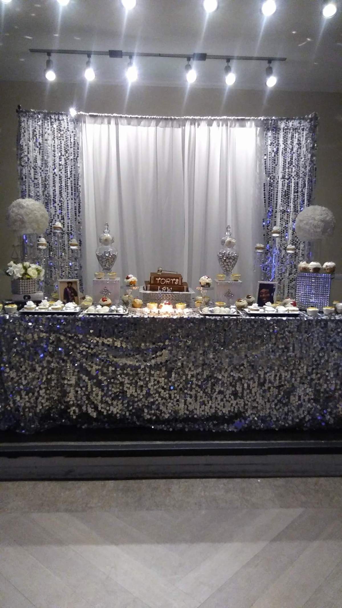 Law School Graduation Party  - White and silver 