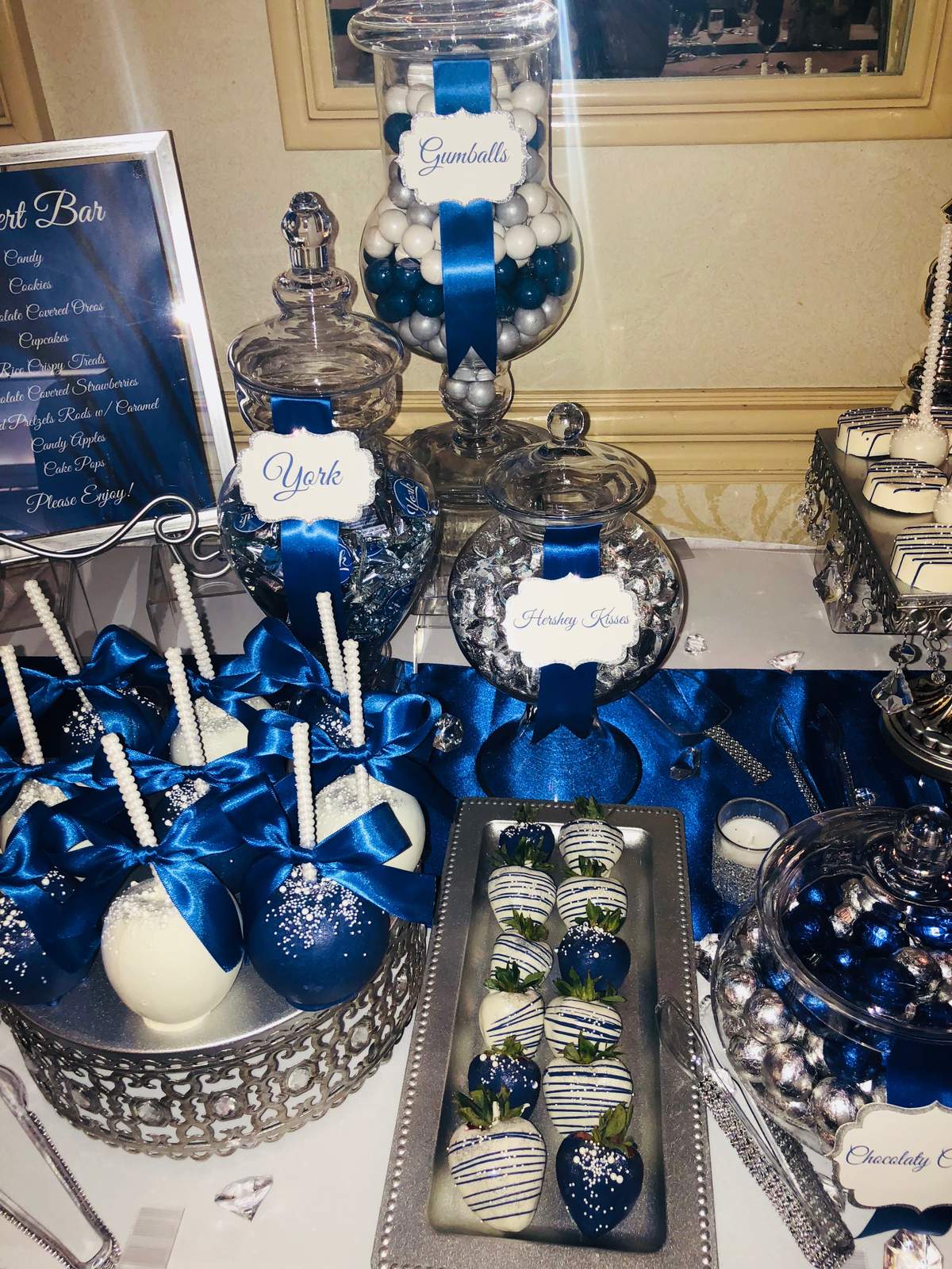 Royal Blue Silver And White Wedding Party Ideas Photo 2 Of 17 