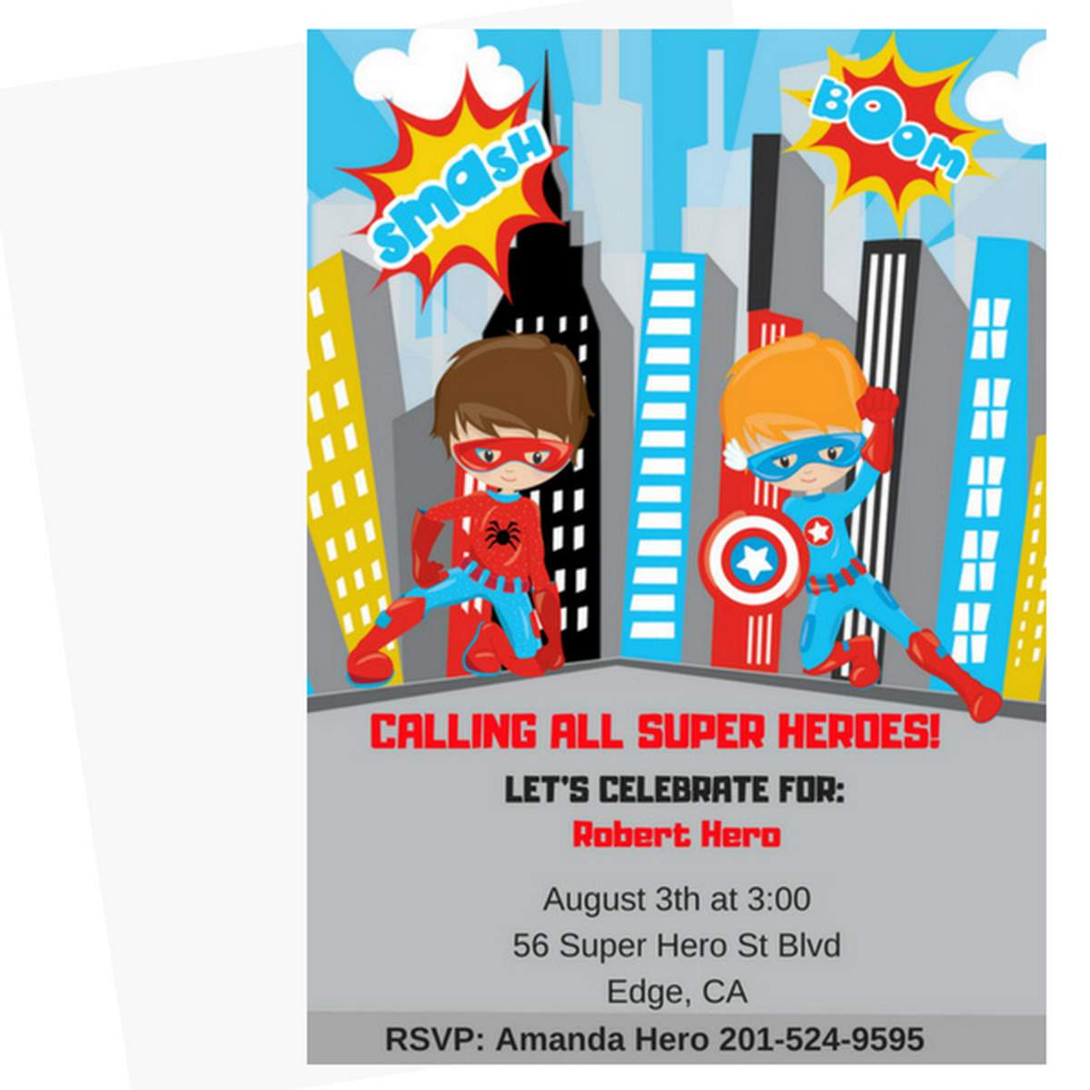 Free Printable Super Hero Birthday Party - Super Hero