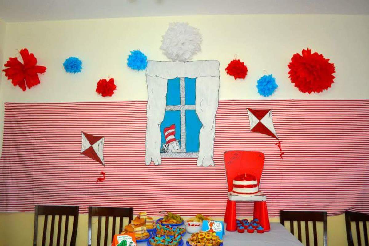 Madison wacky Dr Seuss birthday party - Dr Seuss cat in the hat