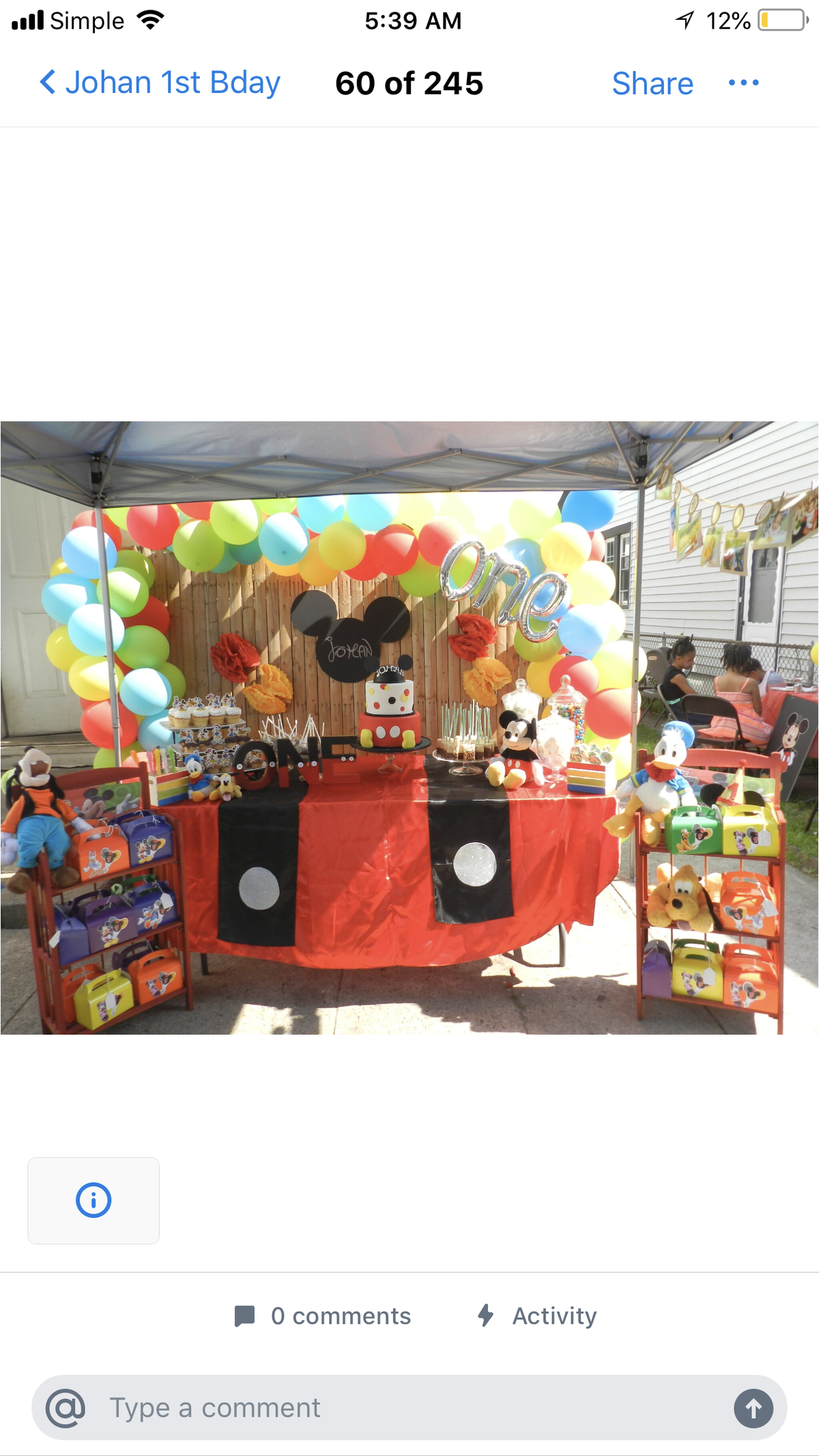 Johan Clubhouse 1st birthday party - Mickey Mouse