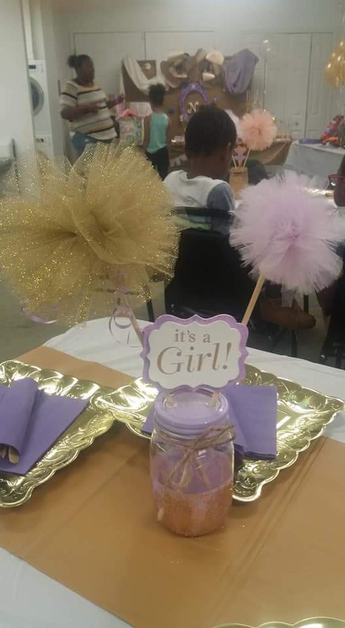 Purple and Gold Baby Shower for my Niece - Gold & Purple